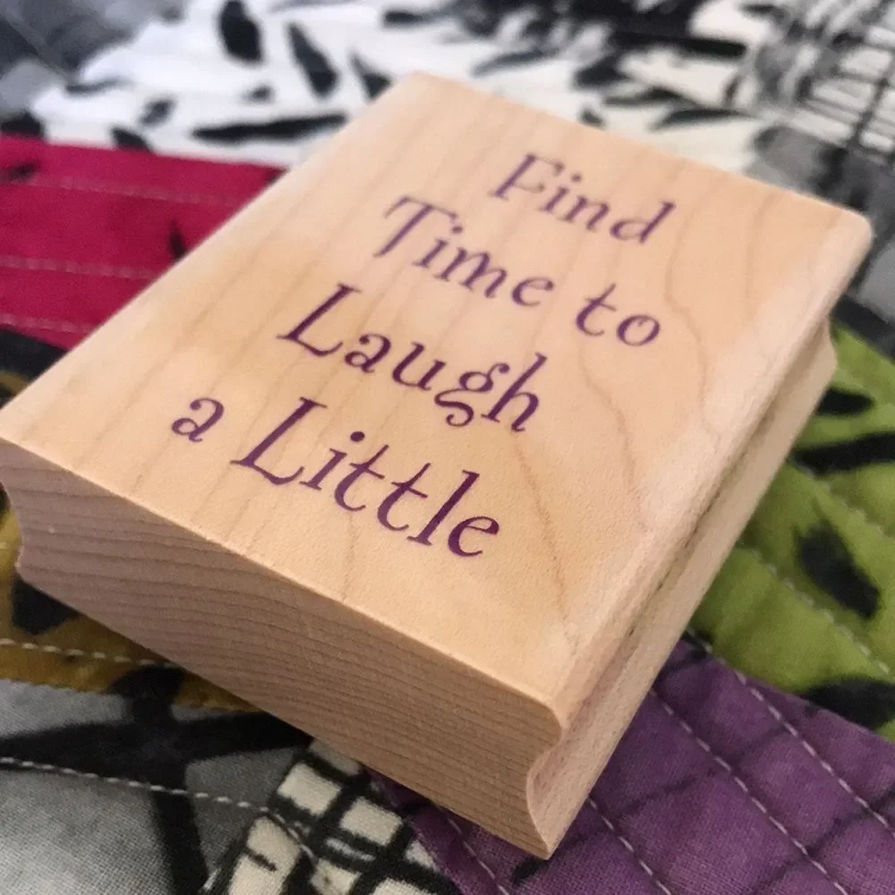 Hero Arts Rubber Stamp Find Time To Laugh A Little NWT